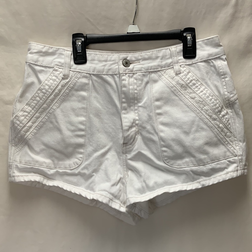 Free People White Jean Shorts Size: 30